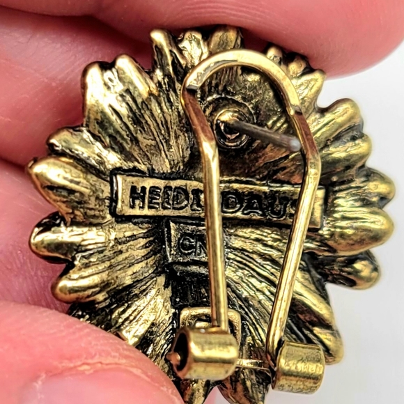 Heidi Daus Blue Topaz Swarovski Crystal Lion Stud Earrings w/ Glowing Red Eyes - Picture 10 of 11